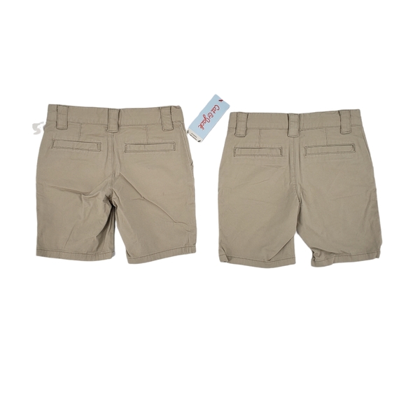 NWT Cat & Jack Girls School Uniform Shorts Size 4  Two Pack Sourdough Be… - Picture 2 of 5